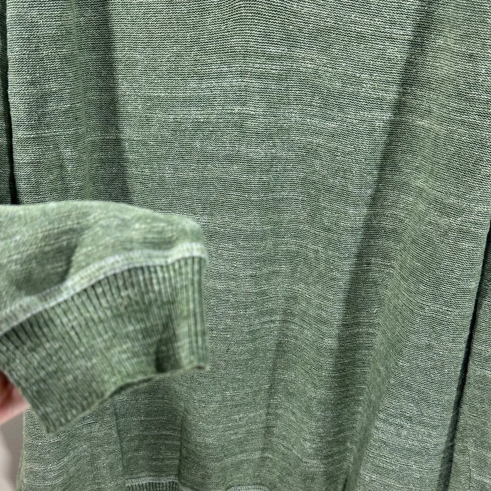 Tommy Bahama Olive Zip-Up Long Sleeve Sweater Size Mens Medium Linen Cotton